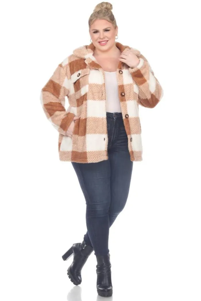 Plus Size Plaid Shacket