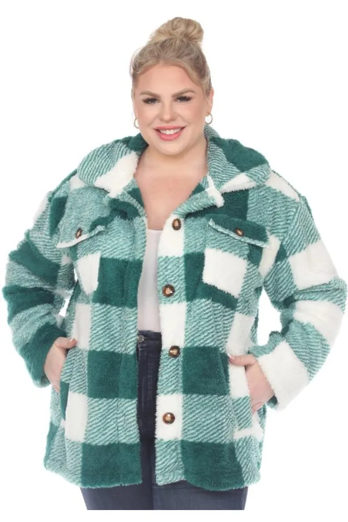 Plus Size Plaid Shacket