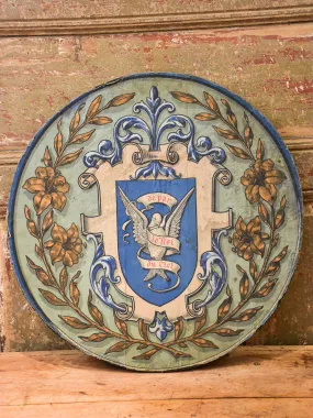 Round antique French coat of arms