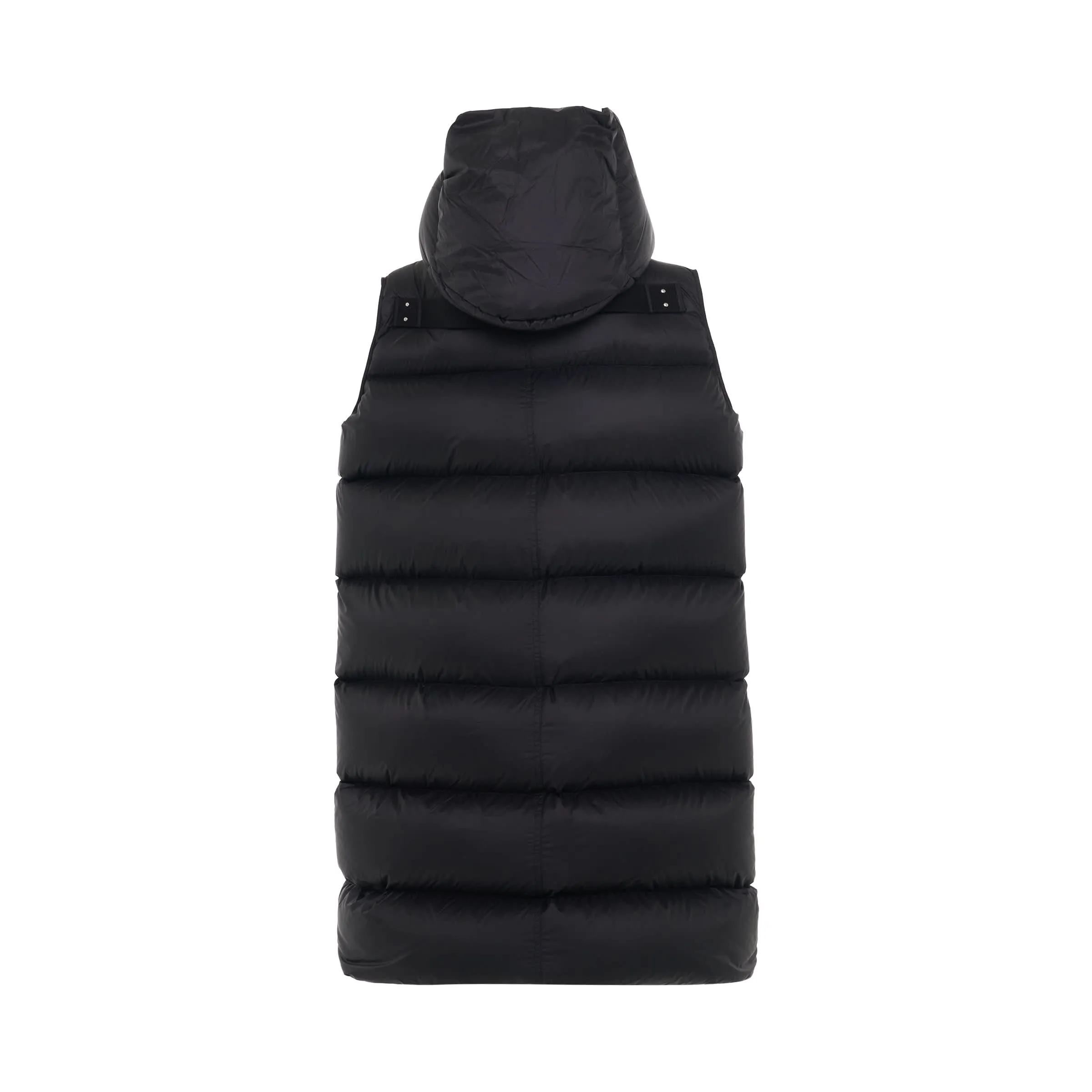 Sleeveless Down Coat in Black