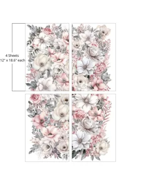 Soft Wintery Floral - Large Transfer