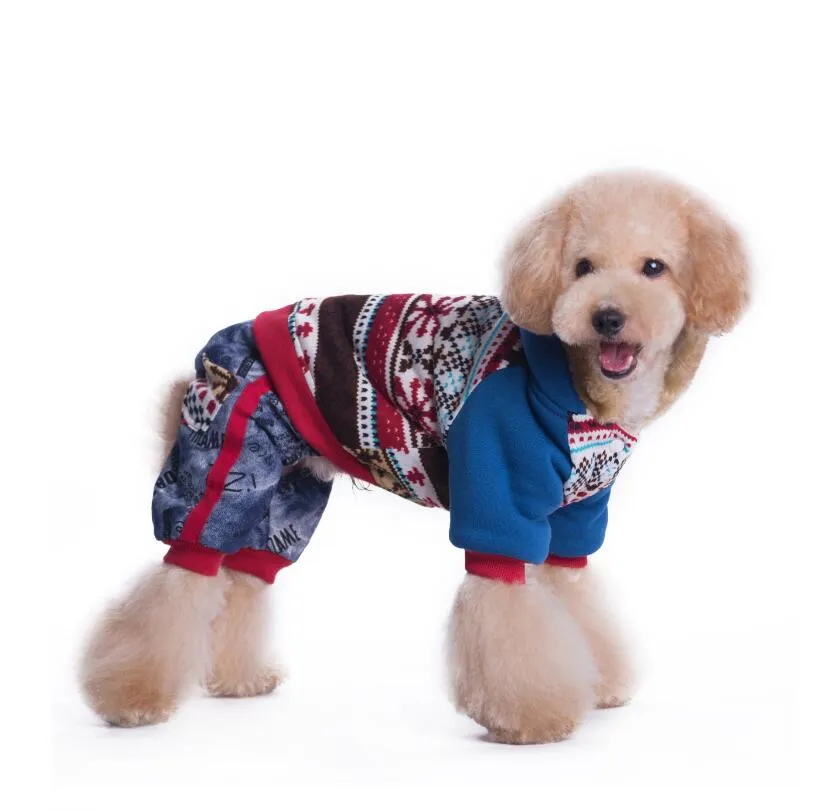 Stylish Pet Dog Warm Clothes Puppy Jumpsuit Hoodies Coat Vest