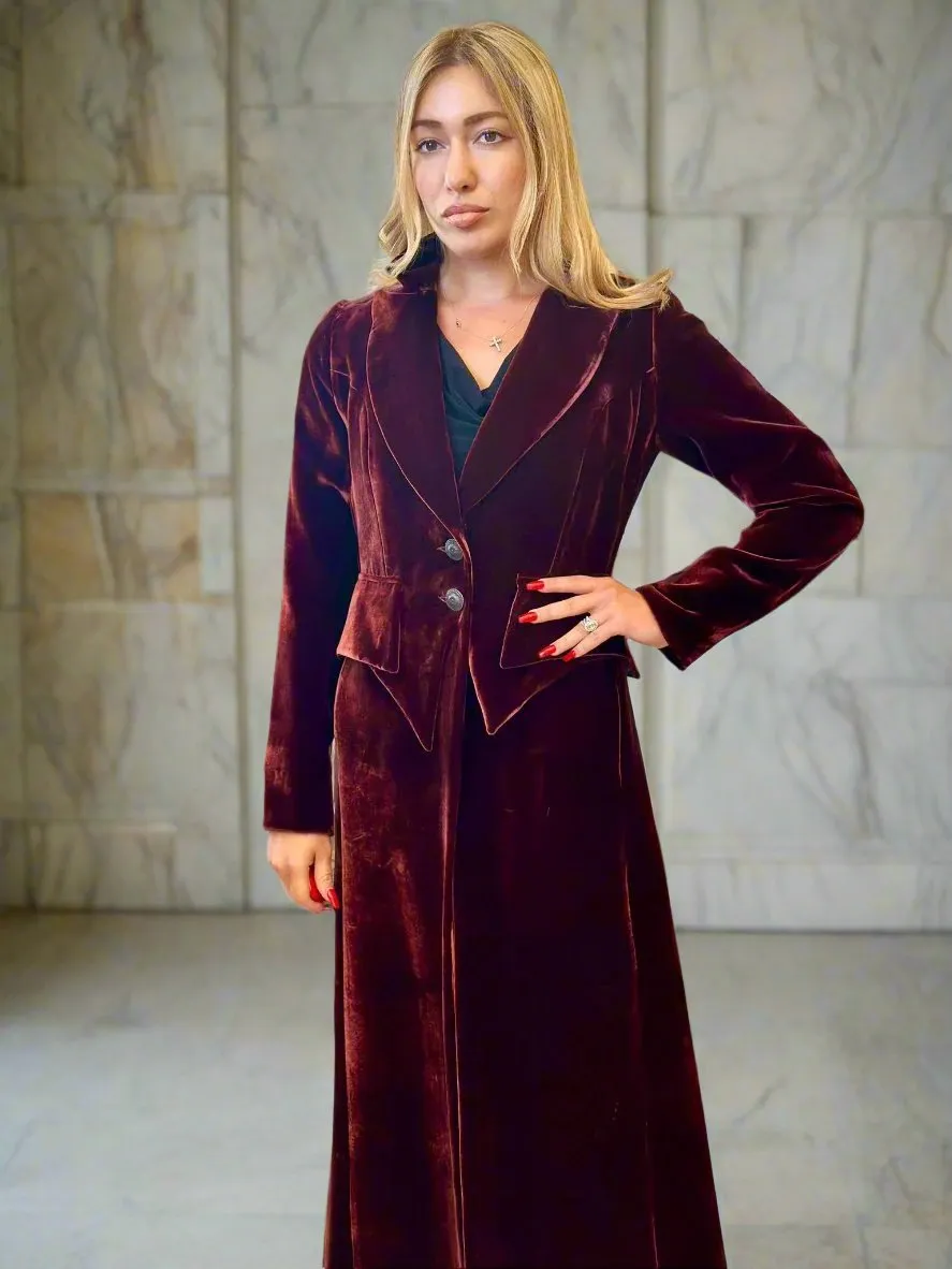 T.ba Verdi Coat Silk Velvet