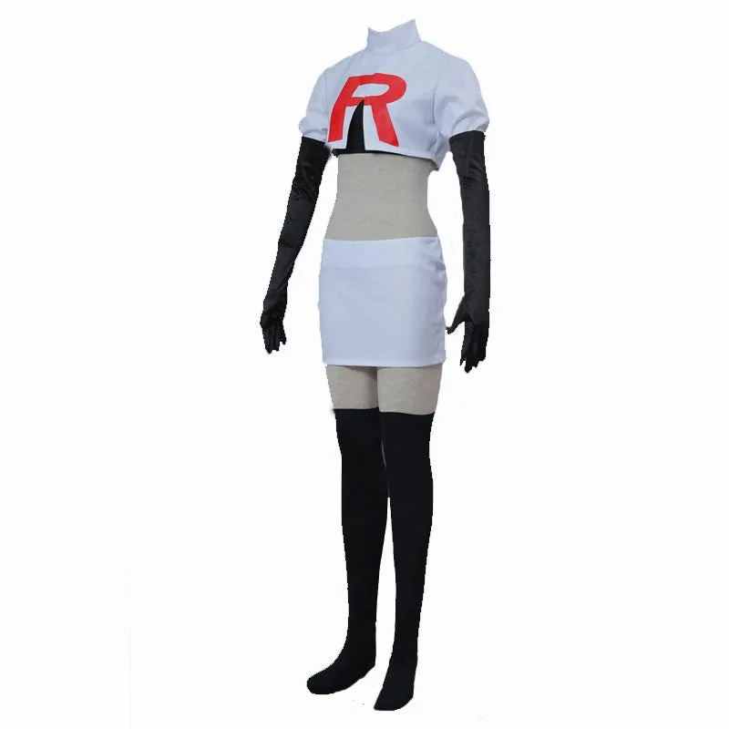 Team Rocket Jesse Musashi Kojirou Costume Anime Pokemon Cosplay Halloween Party Suit