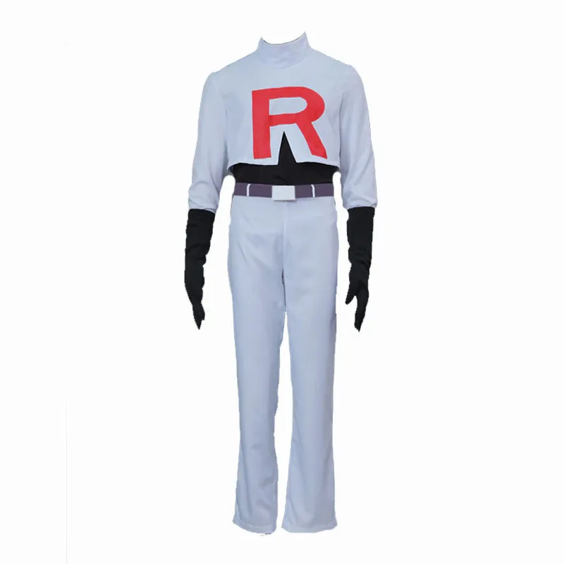 Team Rocket Jesse Musashi Kojirou Costume Anime Pokemon Cosplay Halloween Party Suit