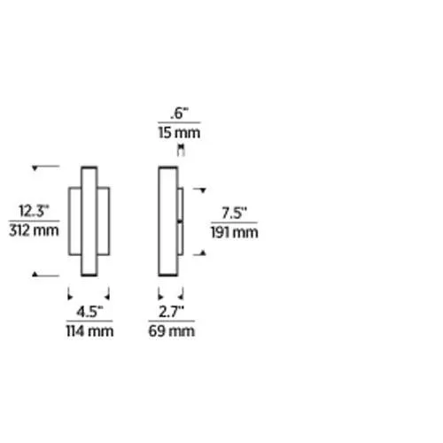 Tech Lighting 700OW Chara Square 12 Outdoor Wall