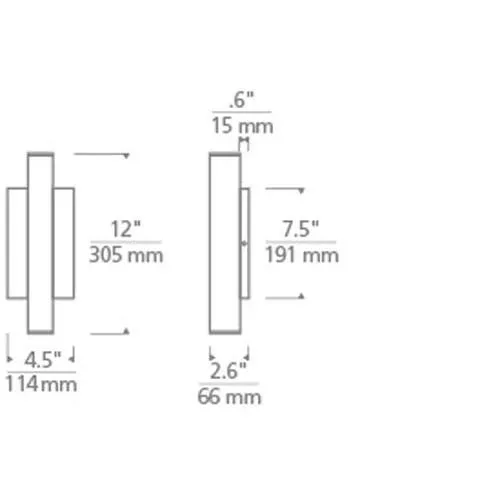 Tech Lighting 700OW Chara Square 26 Outdoor Wall