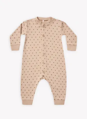 The Fleece Jumpsuit by Quincy Mae - Hearts - BABY