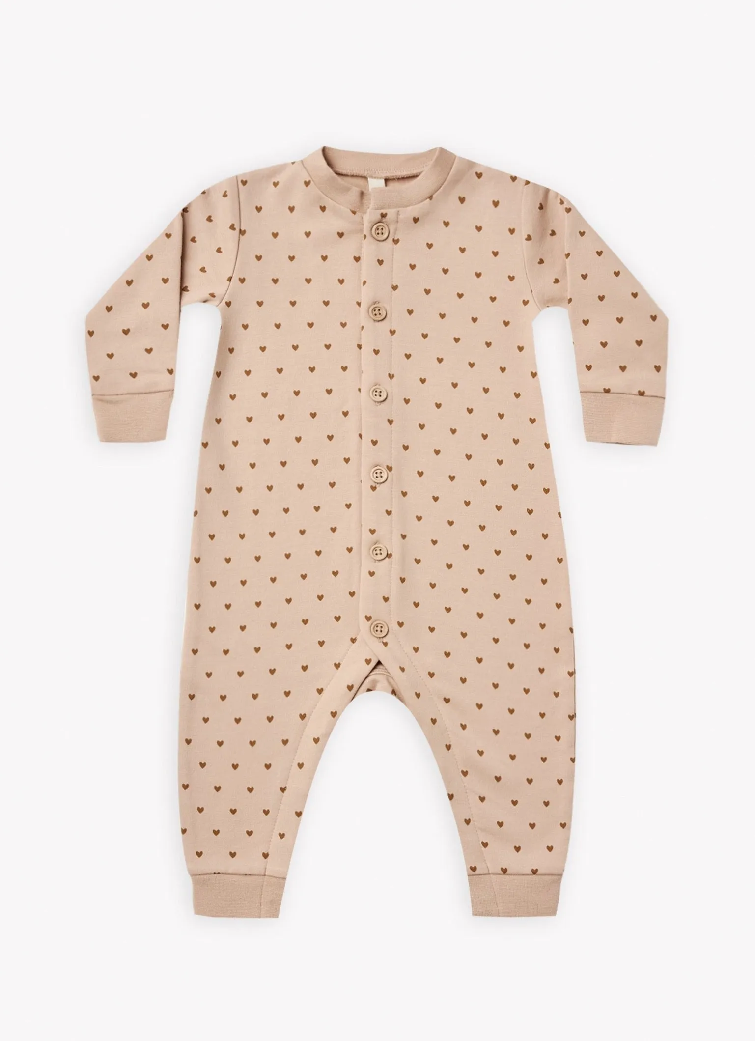 The Fleece Jumpsuit by Quincy Mae - Hearts - BABY