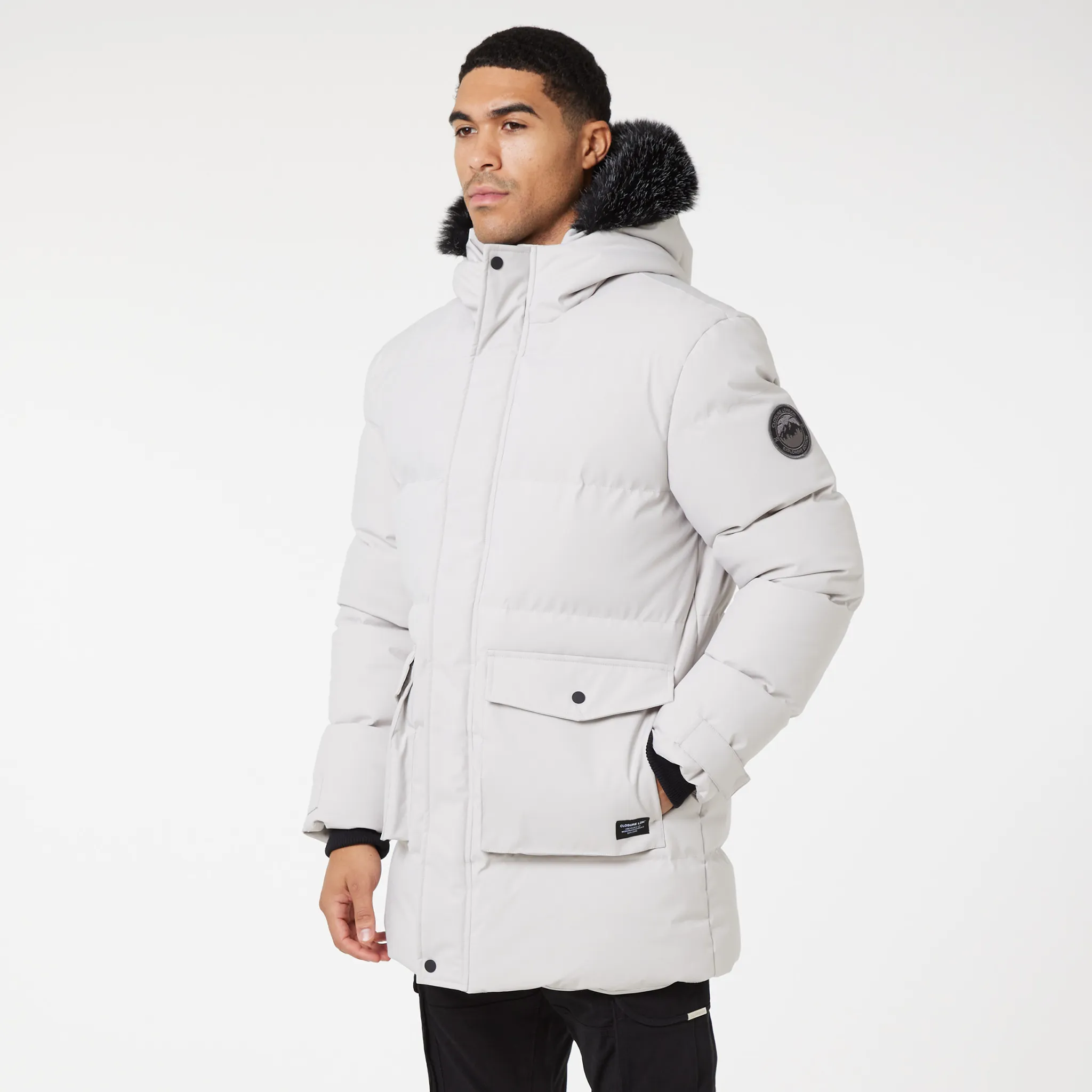 Utility Pocket Puffer Parka | Stone