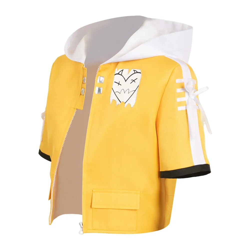 Valorant Clove Women Yellow Coat Party Carnival Halloween Cosplay Costume