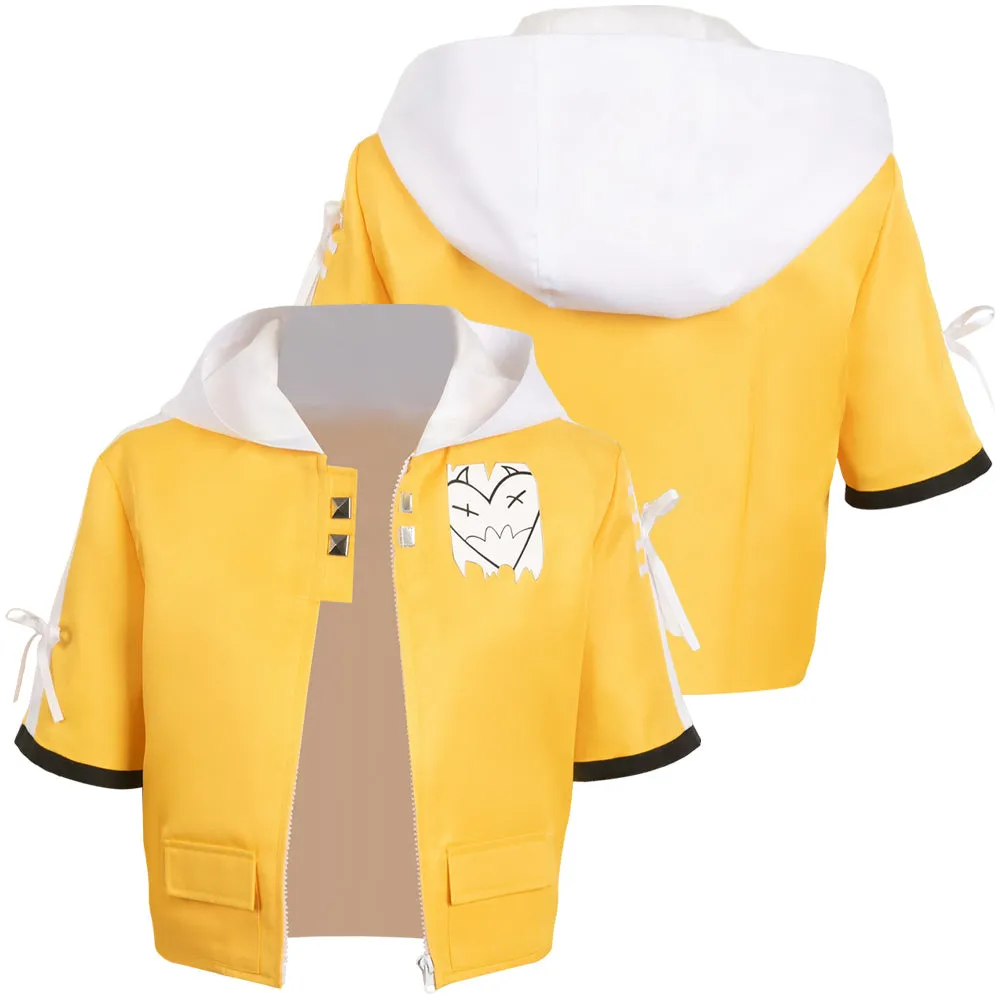 Valorant Clove Women Yellow Coat Party Carnival Halloween Cosplay Costume