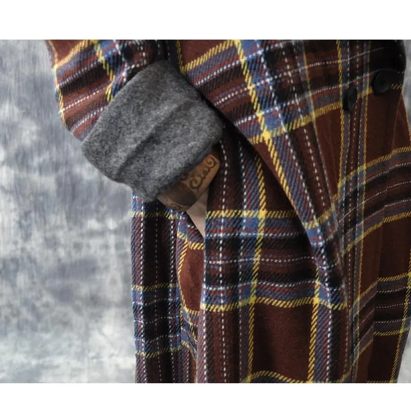 Vintage Plaid Trench Coat