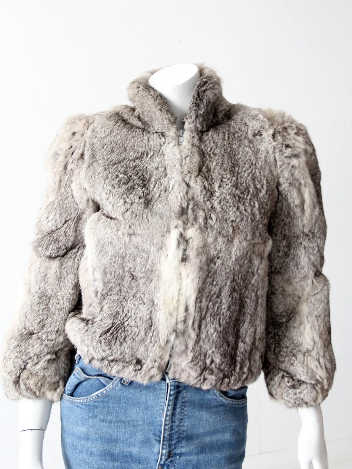 vintage rabbit fur coat