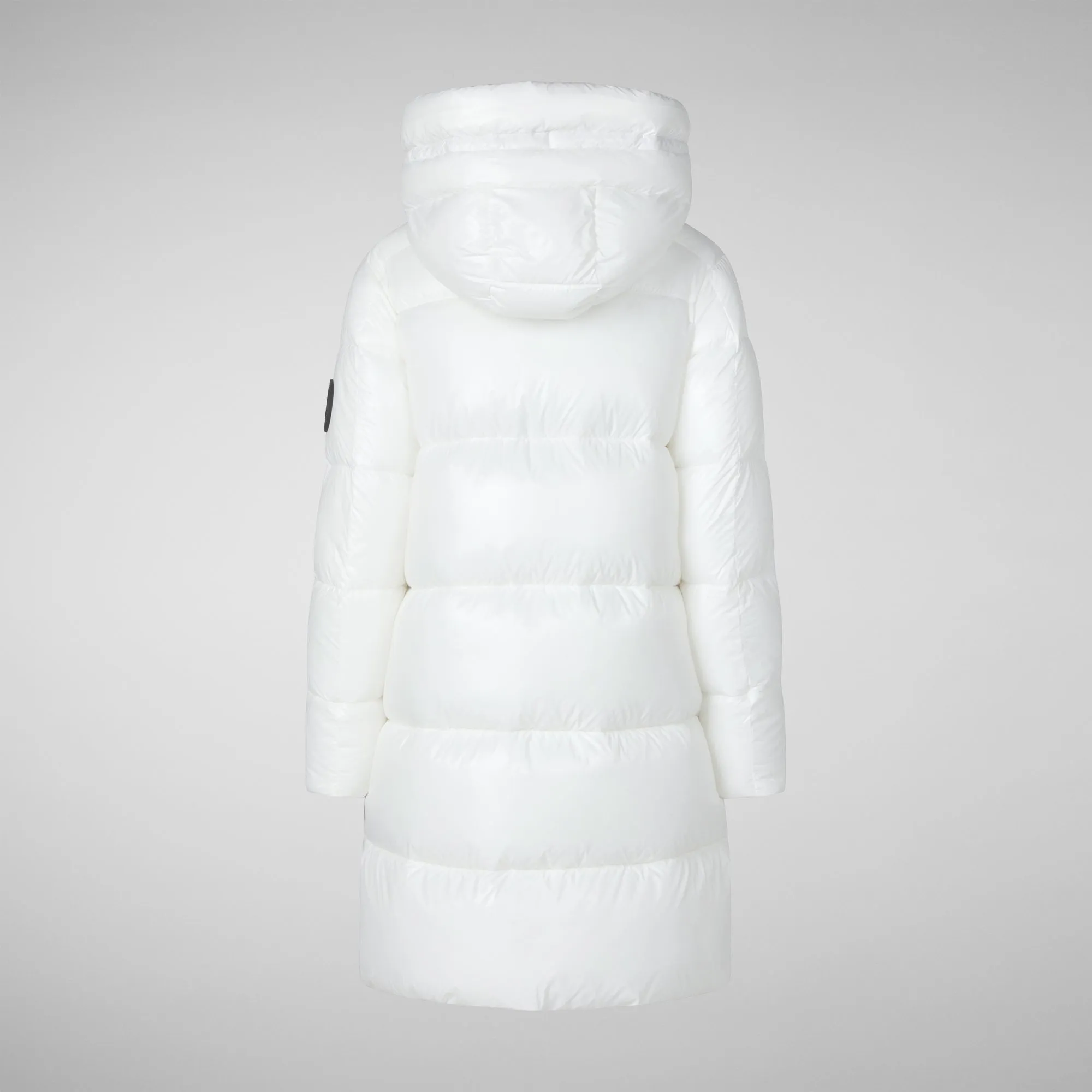 Women's  Hooded Animal free Puffer Coat Isabel in Off white